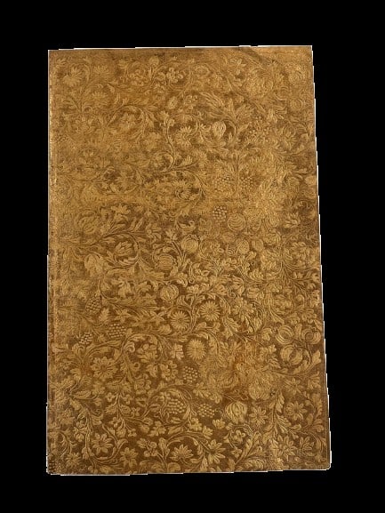Brokatpapier mit Arabseken. Tulpen, Nelken, Disteln und Korbblüter. Mitte 18. Jahrhundert. (1 of 1)