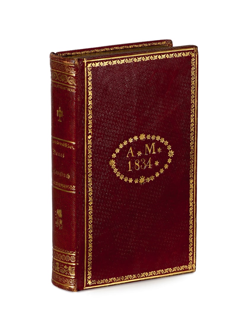 Badisches neues Gesangbuch zur Beförderung des öffentlichen und häuslichen Andacht.: Einbände Badisches neues Gesangbuch zur Beförderung des öffentlichen und häuslichen Andacht. Mit einer Titelvignette. Lahr und Pforzheim, Geiger und Katz, 1819. 2 Bll., 696 S., 4 B