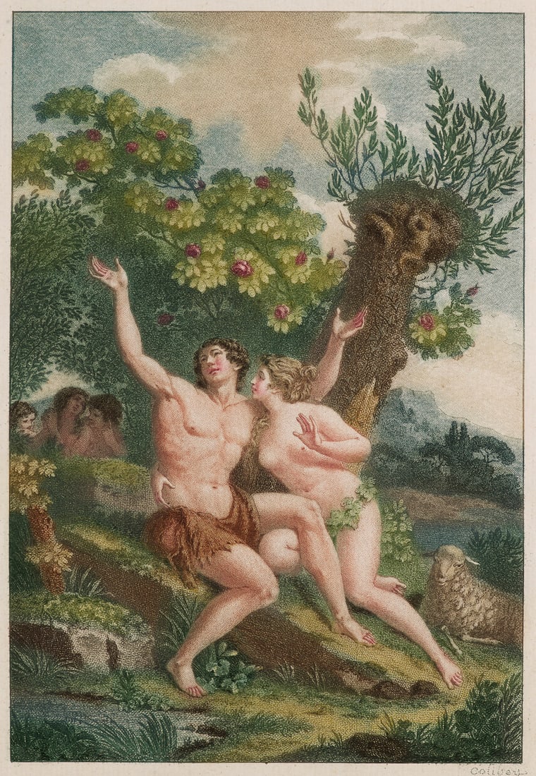 Gessner, Salomon Mort d'Abel. Poëme. Traduit par Hubert. Édition ornée d'estampes: Gessner, SalomonMort d'Abel. Poëme. Traduit par Hubert. Édition ornée d'estampes imprimées en couleur, d'après les dessins de M. Monsiau. Mit Frontispiz und fünf Kupferta