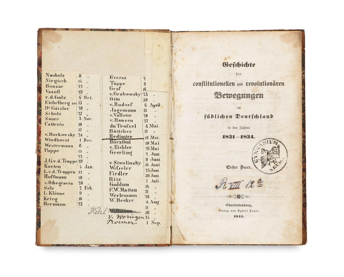 Bauer, Edgar Geschichte der constitutionellen und revolutionären Bewegungen im südlichen (1 of 2)
