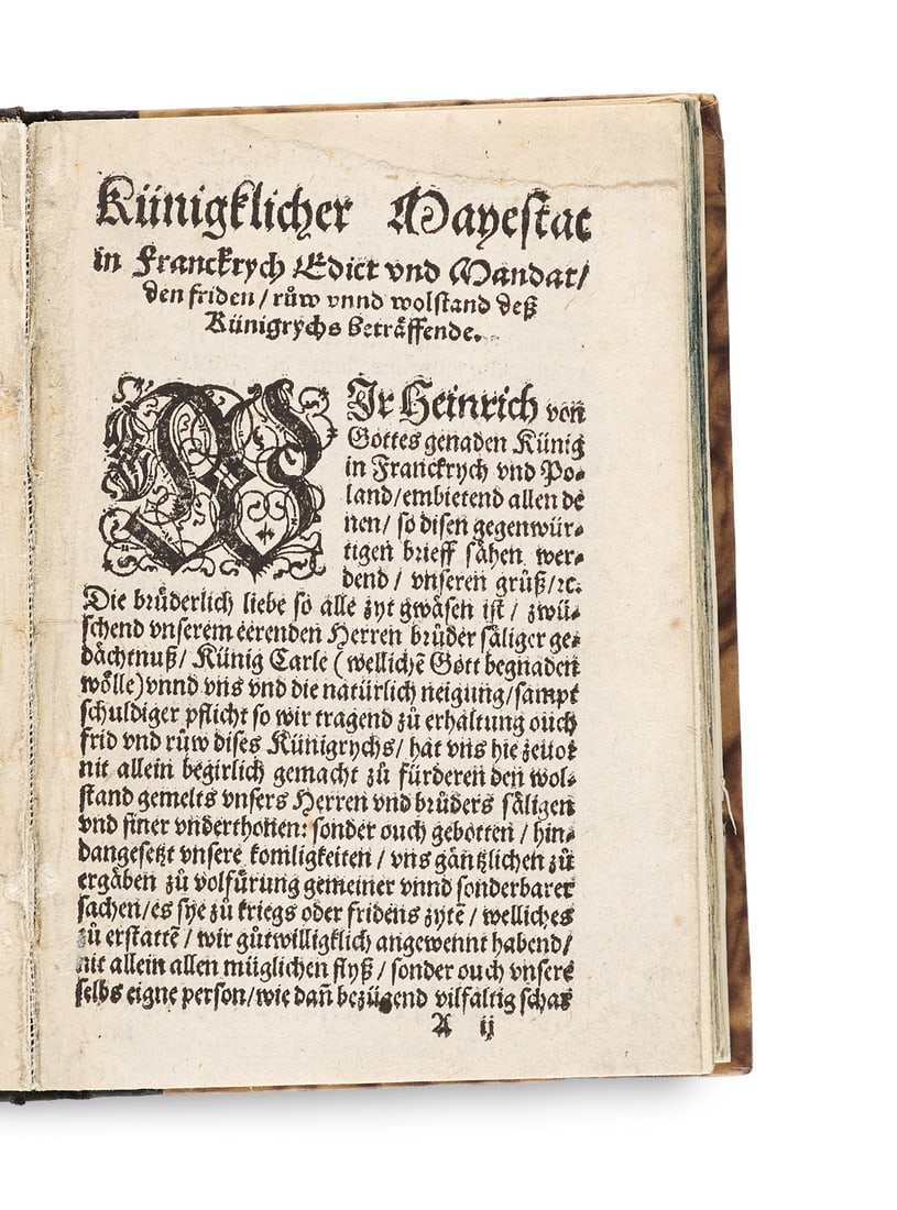 Heinrich III., König von Frankreich Bericht an den Allerchristenlichsten Künig Heinrich (1 of 1)