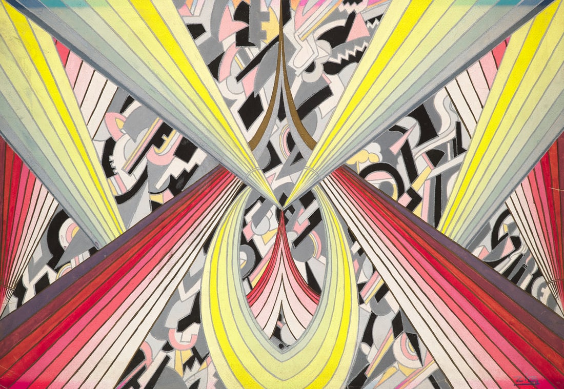 Gaudin, Louis Abstrakte Komposition. Anfang 20. Jahrhundert. Gouache auf Velin. 34,5 x 50 cm. (1 of 1)