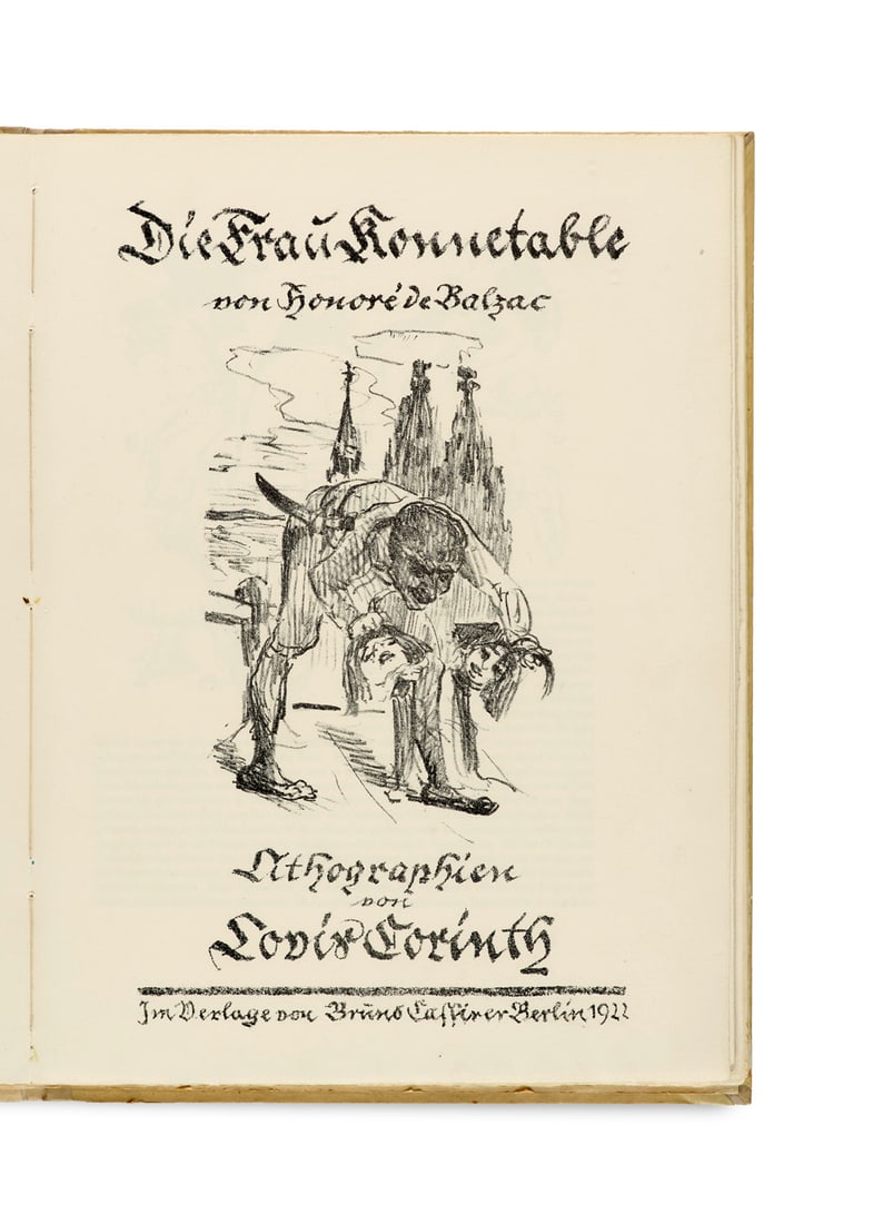 Balzac, Honoré de Die Frau Konnetable. Mit 15 OLithographien von Lovis Corinth. Berlin, Bruno (1 of 1)