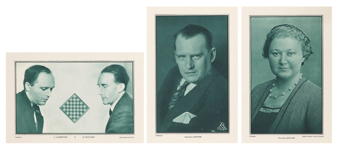Duchamp, Marcel Le Monde des Echecs. Serié No. 1. Mit 16 Photogravüren. Brüssel, (1 of 1)