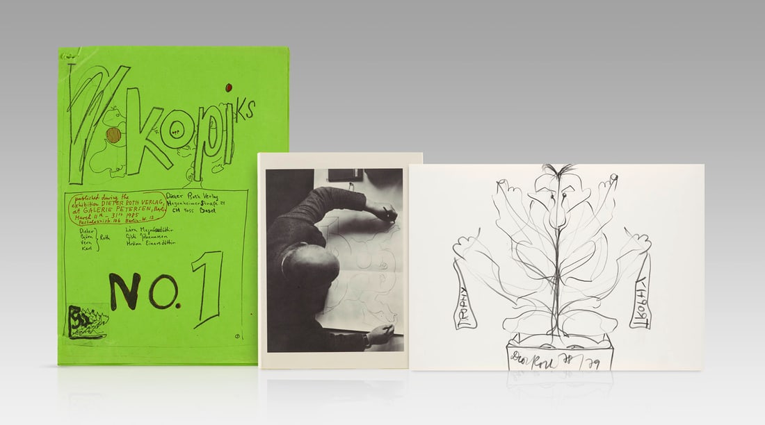 Roth, Dieter Trophies. 125 two-handed speedy drawings. Mit 1 doppelblattgroßen, signierten (1 of 1)