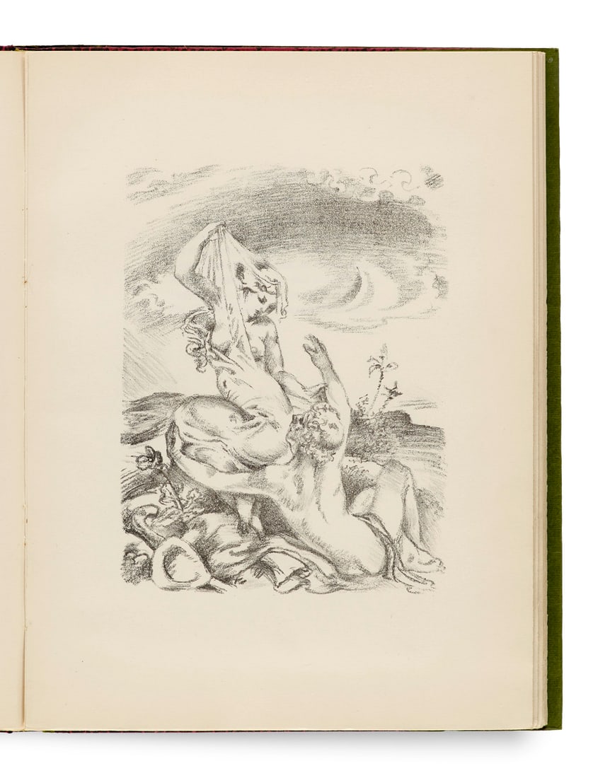 Bethge, Hans Die indische Harfe. Mit (teils farbigen) Or.-Steinzeichnungen von Bernhard Hasler. (1 of 1)
