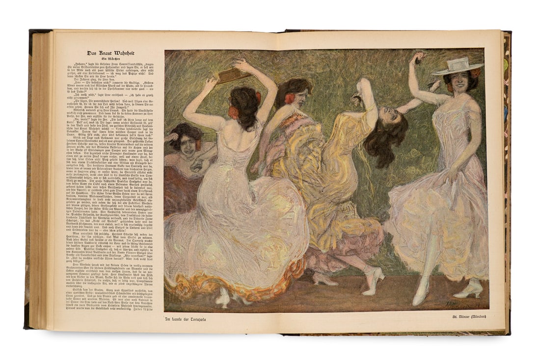 Jugend. Münchner illustrierte Wochenschrift für Kunst und Leben. Herausgegeben von Georg: Jugendstil Jugend. Münchner illustrierte Wochenschrift für Kunst und Leben. Herausgegeben von Georg Hirth, Redaktion: Fritz von Ostini. Jgge. 1904, 2. Hälfte, 1905-1916 und Jg. 191, 2. 