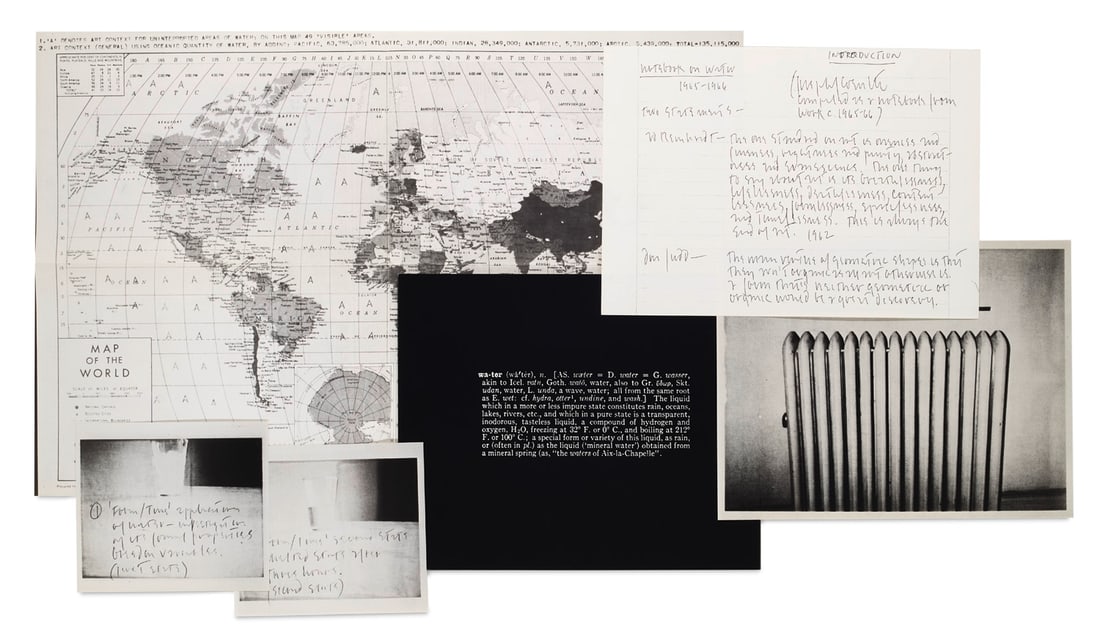 Kosuth, Joseph Notebook on water 1965-66. Multiple aus 15 offset-lithogr. Bll. mit photogr. Abb. New (1 of 1)