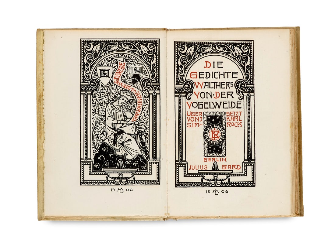 Walther von der Vogelweide Die Gedichte. Übersetzt von Karl Simrock. Mit Frontispiz und (1 of 1)
