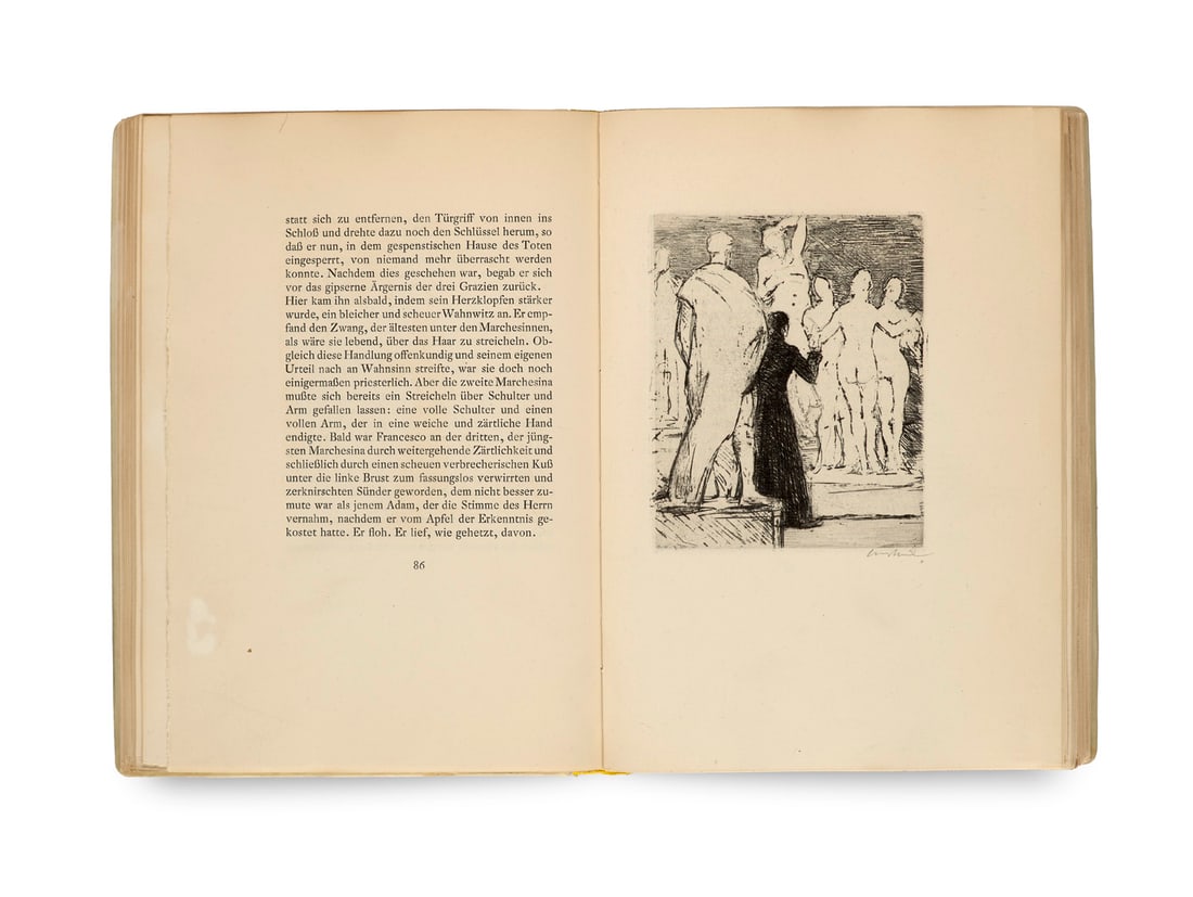 Hauptmann, Gerhart Der Ketzer von Soana. Mit 14 ORadierungen von H. Meid. Berlin, Fischer, 1926. 173 (1 of 1)