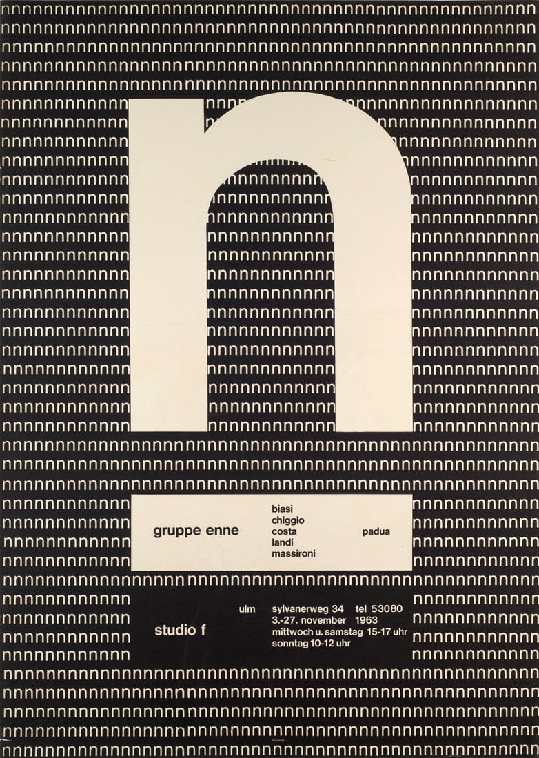 Biasi, Alberto u.a. Gruppe Enne, Biasi - Chiggio - Costa - Landi - Massironi, Padua. Studio f, Ulm, (1 of 1)
