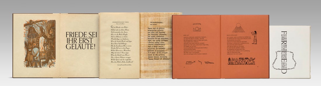 Stähle, Walter Sammlung von 4 Werken mit typographischer und kalligraphischer Gestaltung von (1 of 1)