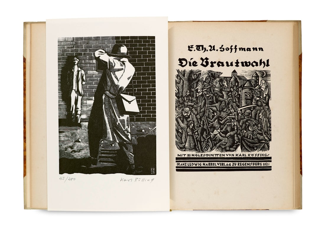 Hoffmann, E.T.A Die Brautwahl. Mit 31 Holzschnitten von K. Rössing. Regensburg, Habbel, 1921. (1 of 1)