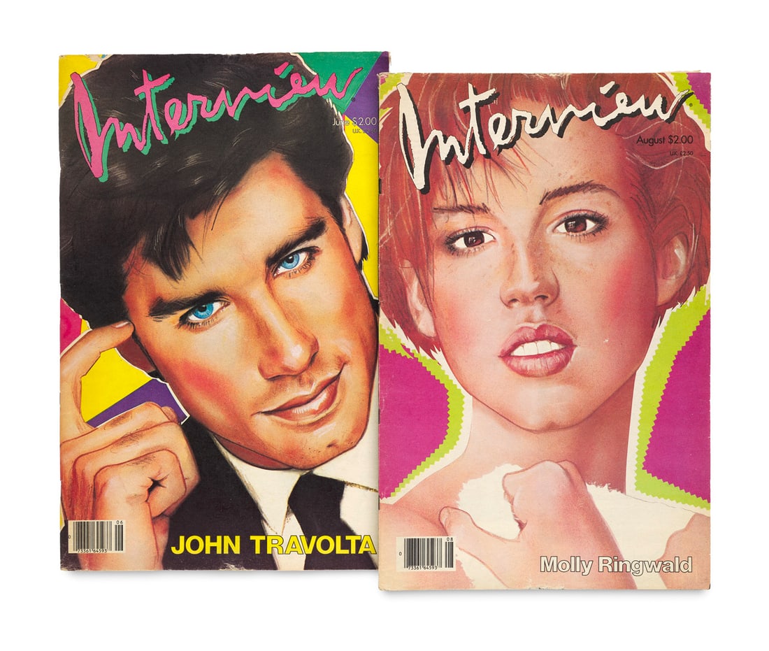 Warhol, Andy Sammlung von 6 Ausgaben der Zeitschrift Interview. 1984-1986. Folio. Illustrierte (1 of 1)
