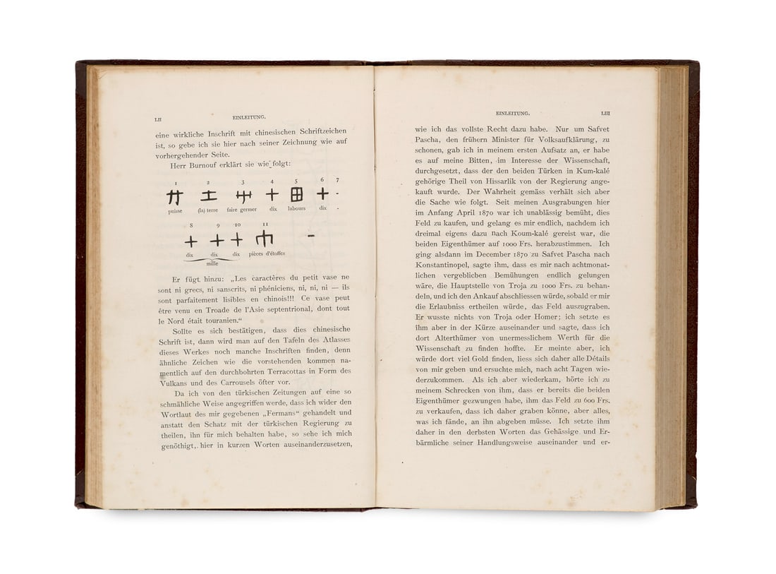 Schliemann, Heinrich Trojanische Alterthümer. Bericht über die Ausgrabungen in Troja. Mit (1 of 2)