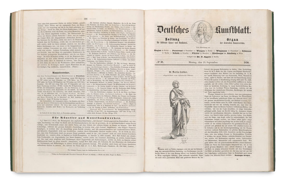 Eggers, Friedrich Deutsches Kunstblatt. Erster Jahrgang. Mit mehreren gestoch. o. farblith. Tafeln (1 of 1)