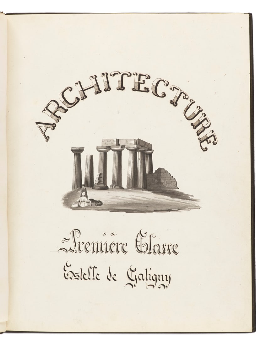 Gatigny, Estelle de Architecture. Französische Handschrift mit kalligraphiertem und mit 1 (1 of 3)
