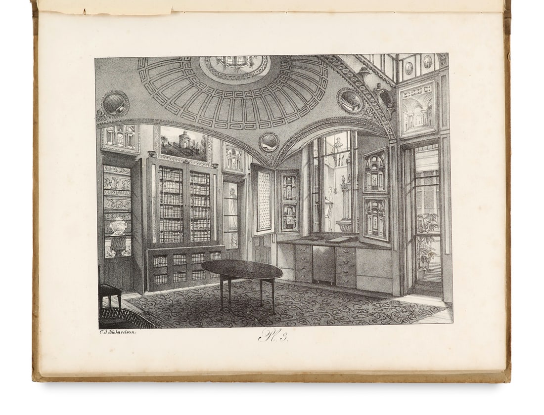 Soane, John Description of the House and Museum on the North Side of Lincoln's-Inn-Fields, the: Soane, JohnDescription of the House and Museum on the North Side of Lincoln's-Inn-Fields, the Residence of John Soane. Mit 17 lithogr. Tafeln und Grundrissen. London, Moyes, 1830. Gr.-4°. 2 Bll.,