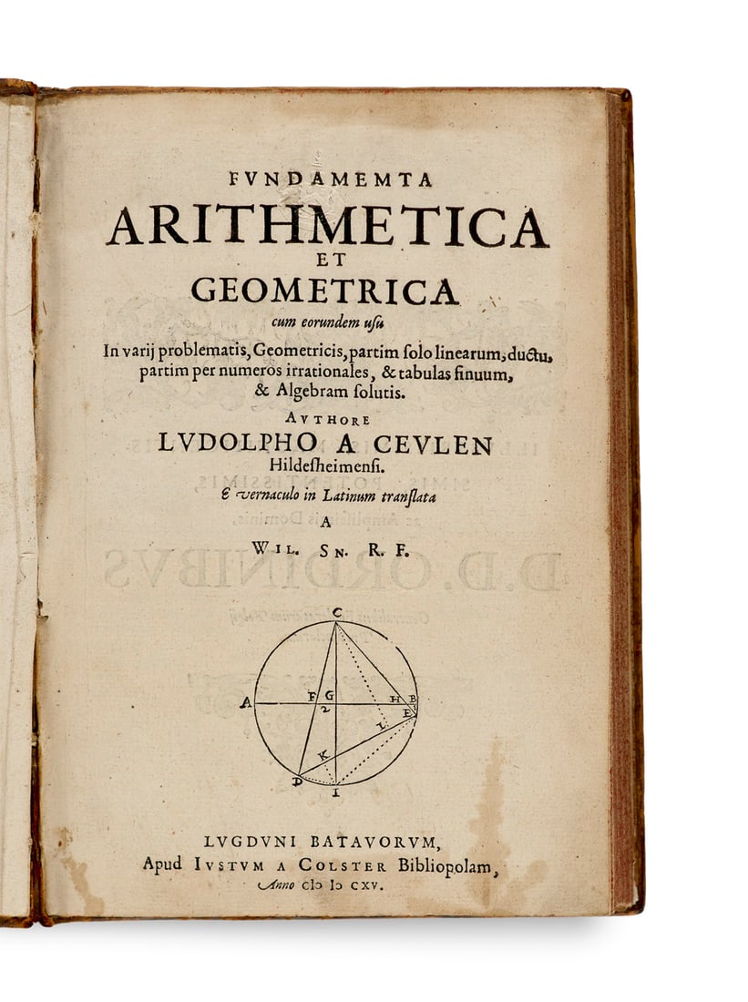 van Ceulen, Ludolph Fundamemta arithmetica et geometrica cum eorundem usually in varii problematis, (1 of 3)