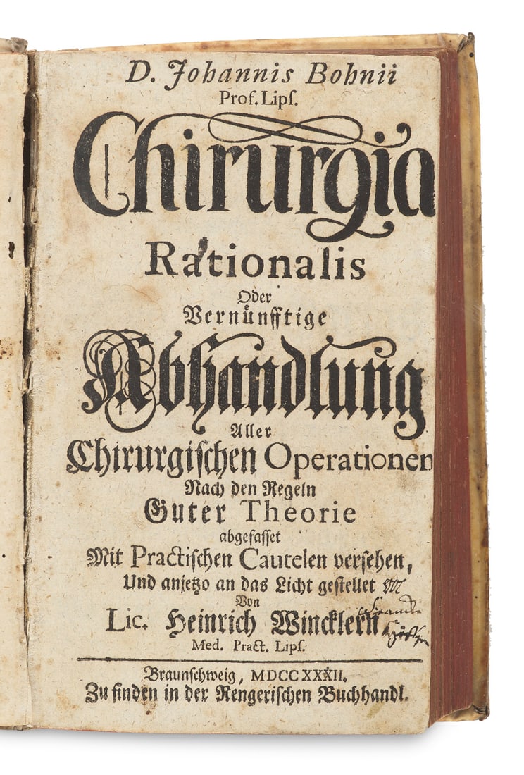 Sammelband mit zwei medizinischen Werken des 18. Jh. - I: Johann Bohn u. Heinrich Winckler. (1 of 2)