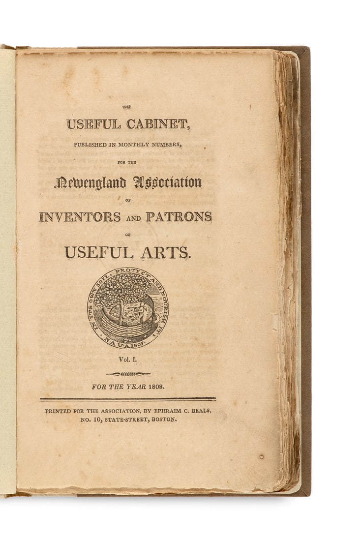 The Useful Cabinet. Published in Monthly Numbers, for the Newengland Association of Inventors and (1 of 2)