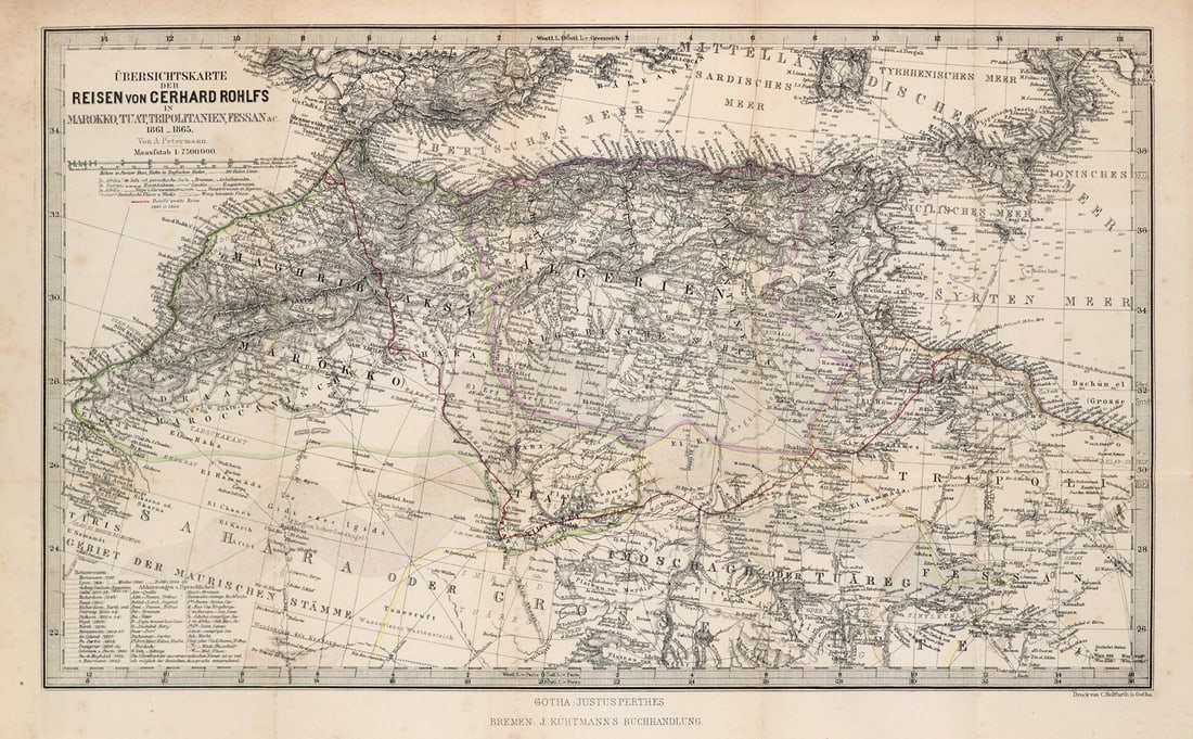 Rohlfs, Gerhard Reise durch Marokko, Uebersteigung des grossen Atlas, Exploration der Oasen von (1 of 2)