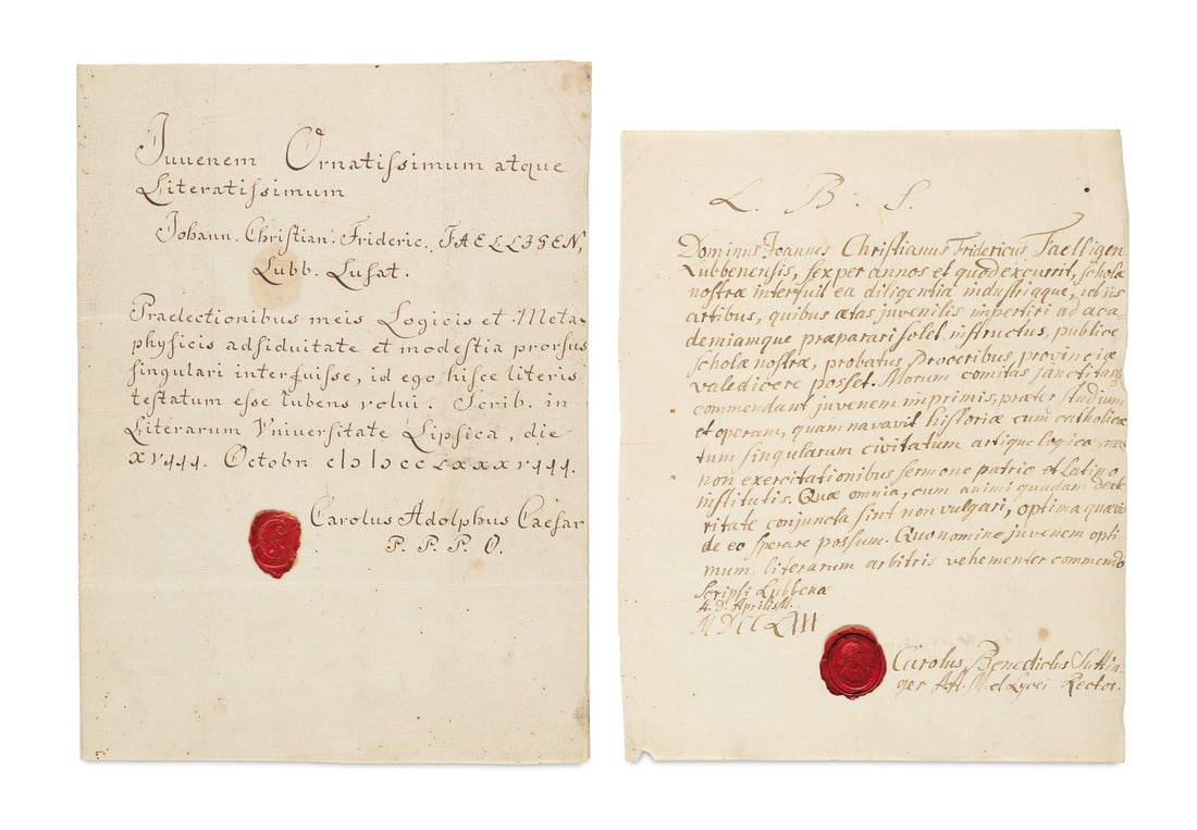 Sammlung von Zeugnissen, Dissertationsschriften u.a. Dokumenten aus dem Nachlass von Johann (1 of 1)