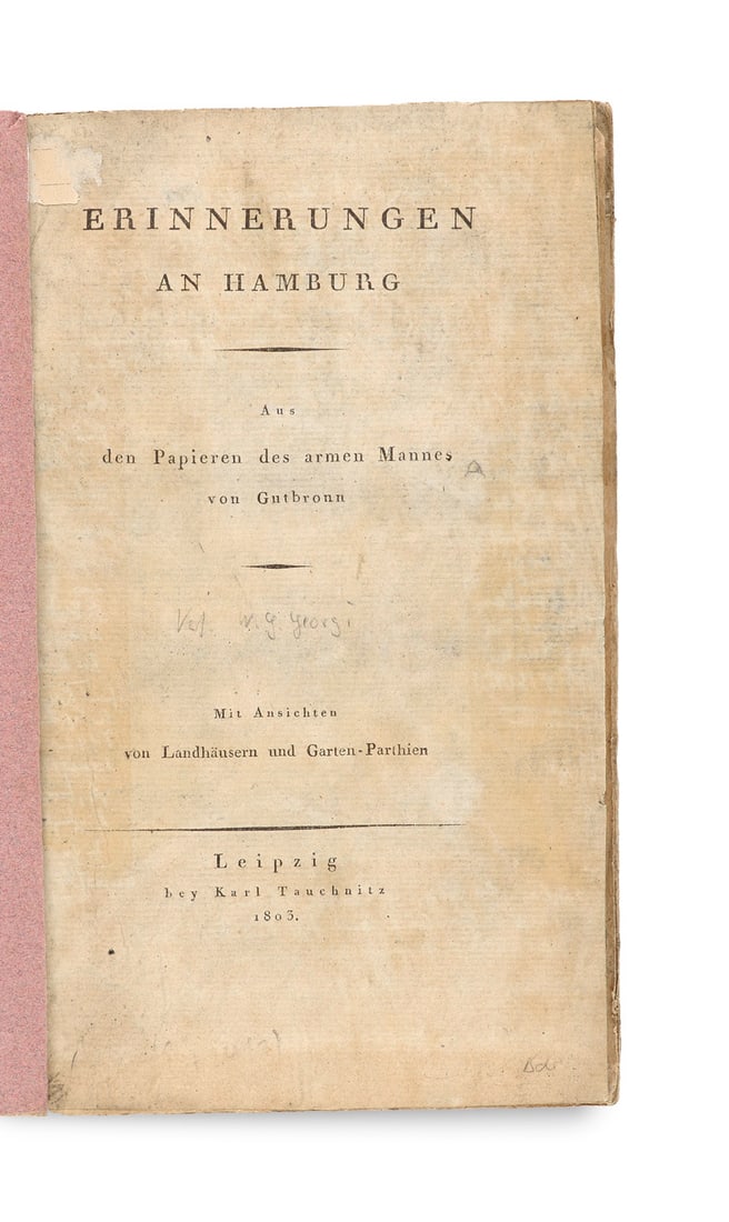 Georgi), (Wilhelm Gottlieb Erinnerungen an Hamburg. Aus den Papieren des armen Mannes von Gutbronn. (1 of 2)