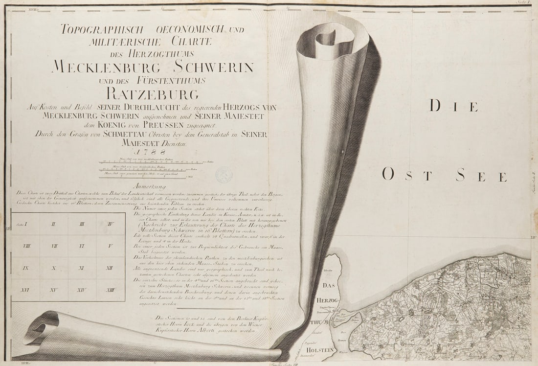 Schmettau, Friedrich Wilhelm Carl von Topographisch oeconomisch und militaerische Charte des (1 of 4)