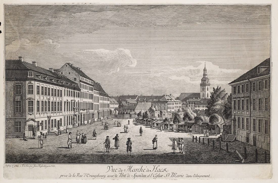 Rosenberg, Jean Vue du Marché de Hack prise de la Rue d' Orangebourg, avec le Pont de Spandau (1 of 1)