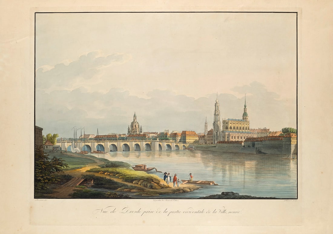 Hammer, Gottlieb Heinrich Vue de Dresde prise de la partie occidentale de la Ville - neuve. Um 1820. (1 of 1)