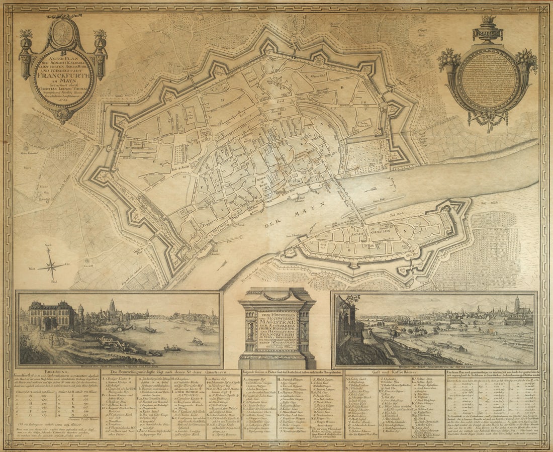 Thomas, C. L. Neuer Plan der (...) Handelsstadt Franckfurth am Mayn. 1783. 56 x 68,5 cm (56 x 74 cm (1 of 1)