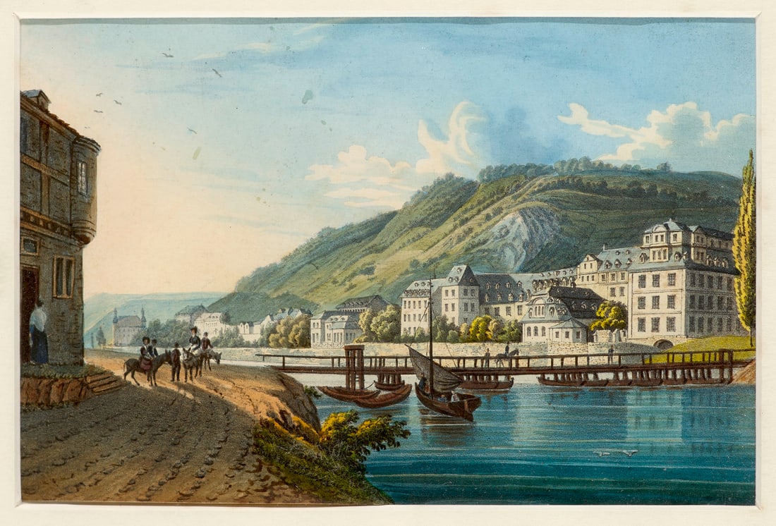 Tombleson, Nach William Bad Ems. Ansicht vom Osten. Um 1835. Aquatina-Radierung auf Velin. 12,2 x (1 of 1)