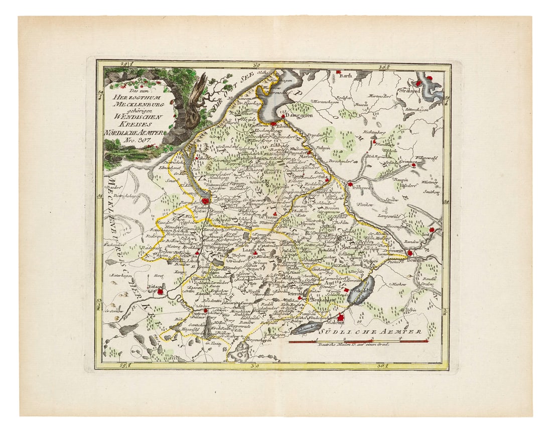 Des zum Herzogthum Mecklenburg gehörigem Wendischen Kreises Nördliche Ämter. Um 1760. (1 of 1)