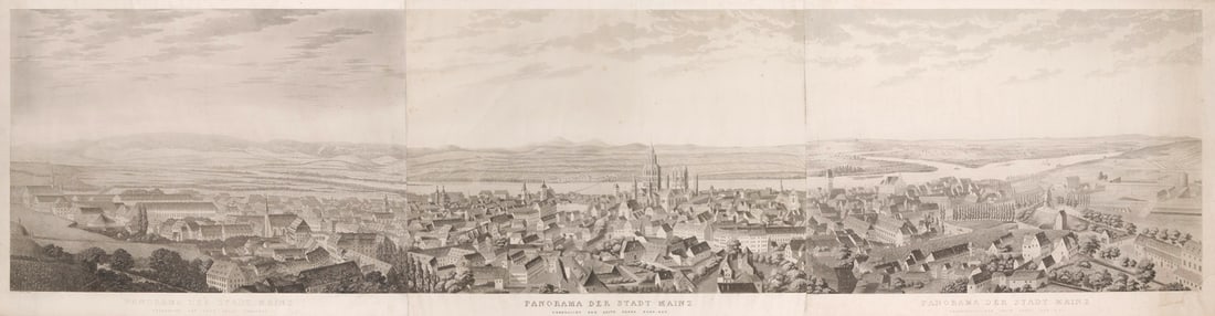 H.W. Eberhard n. Karl August Frhr. v. Klein Panorama der Stadt Mainz. Aquatinta-Ansicht auf 3 (1 of 1)