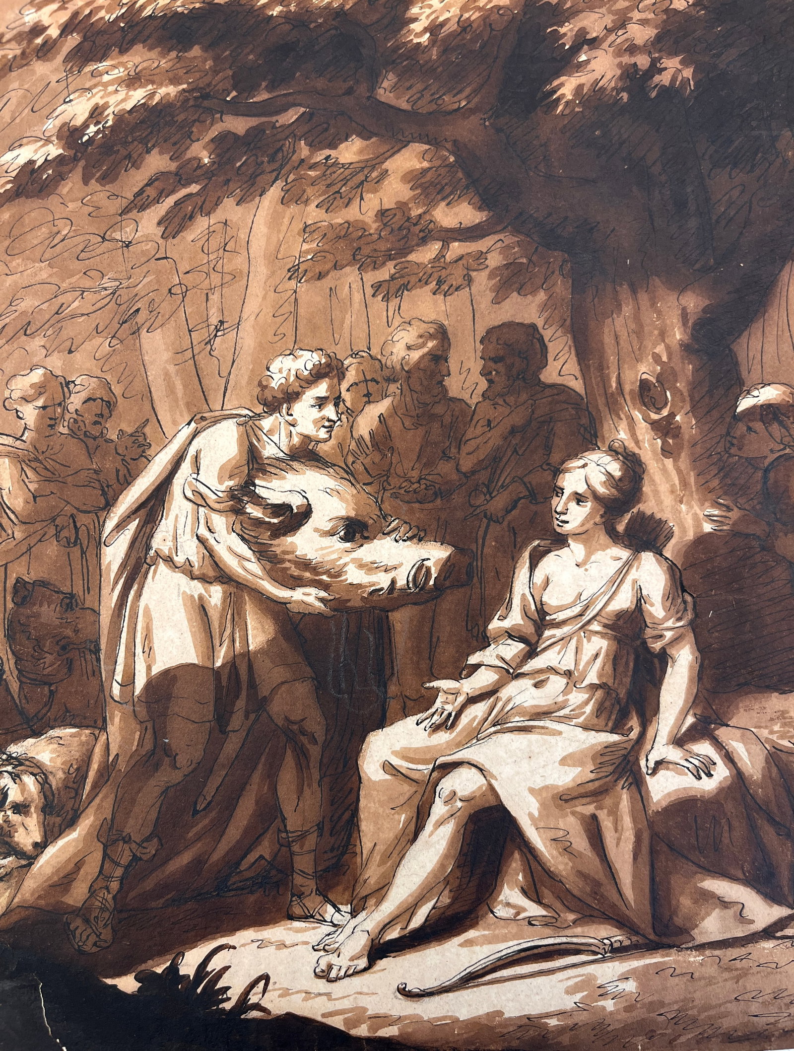 Deutsch, 18. Jahrhundert Meleager überreicht Atalante den Kopf des Kalydonischen Ebers. 1769. (1 of 1)