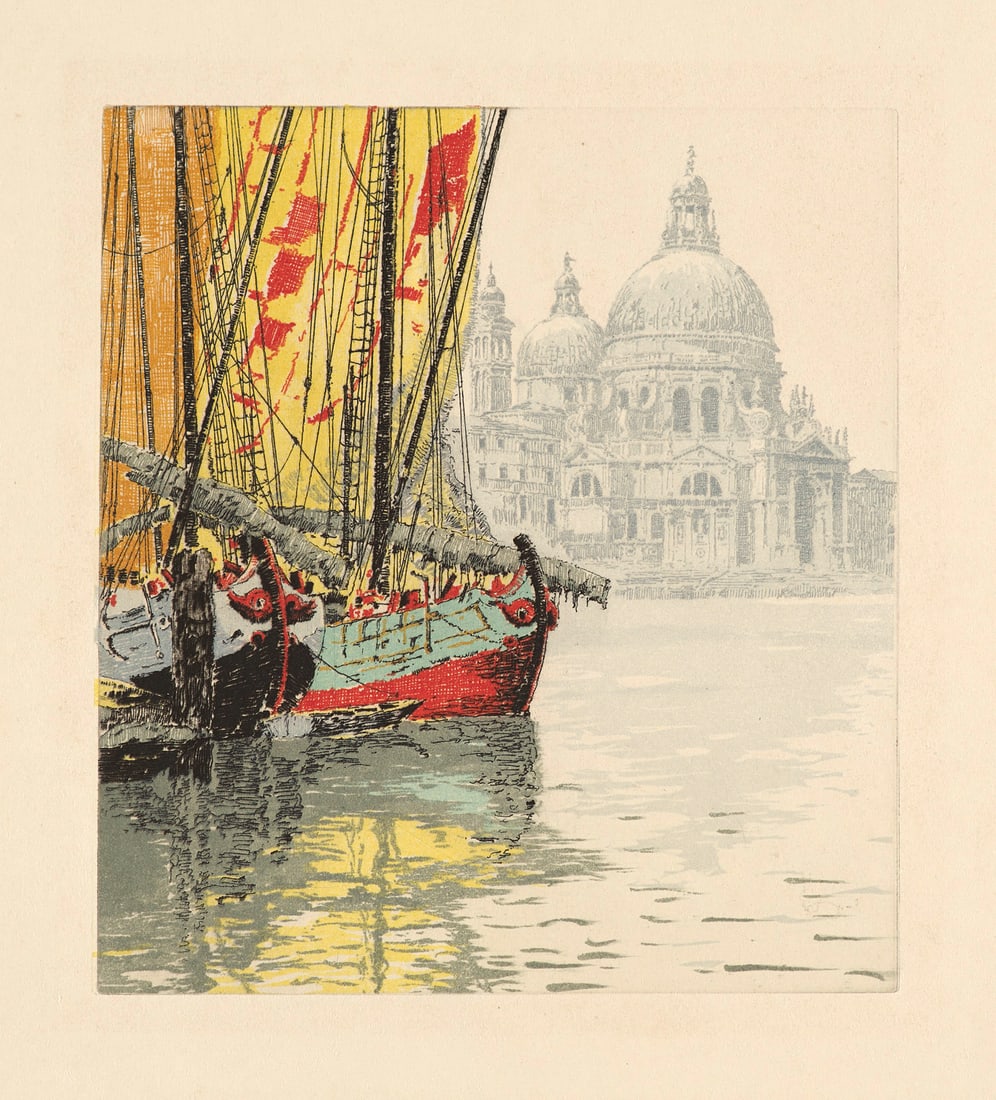 Figura, Hans Santa Maria della Salute. Ca. 1930. Radierung und Aquatinta auf festem Japan. 21 x 19 (1 of 1)