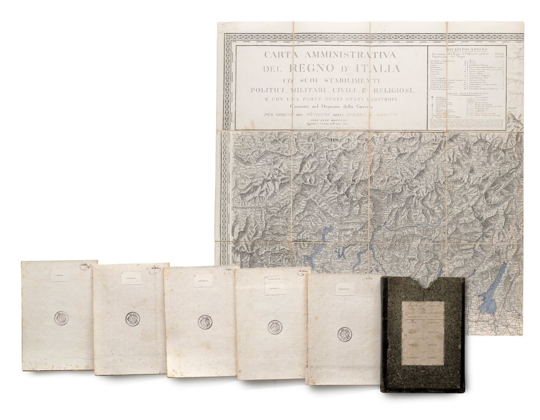 Bordiga, G. (audenzio) Carta amministrativa del Regno d' Italia ... Costrutta ... nell' anno 1811. (1 of 1)