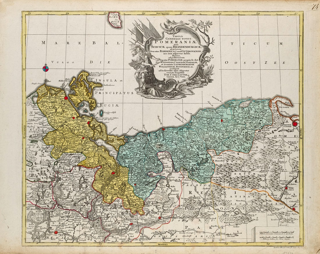 Lotter, Matthäus Albrecht Tabula Generalis totius Pommeraniae tam Sueciae, quam Brandenburgicae (1 of 1)