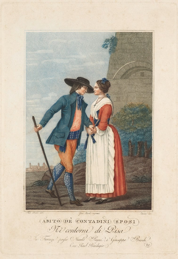Lasinio u.a, Carlo 20 Arbeiten. Kostümdarstellungen. Ca. 1796-98. Je kolorierter Kupferstich in (1 of 1)