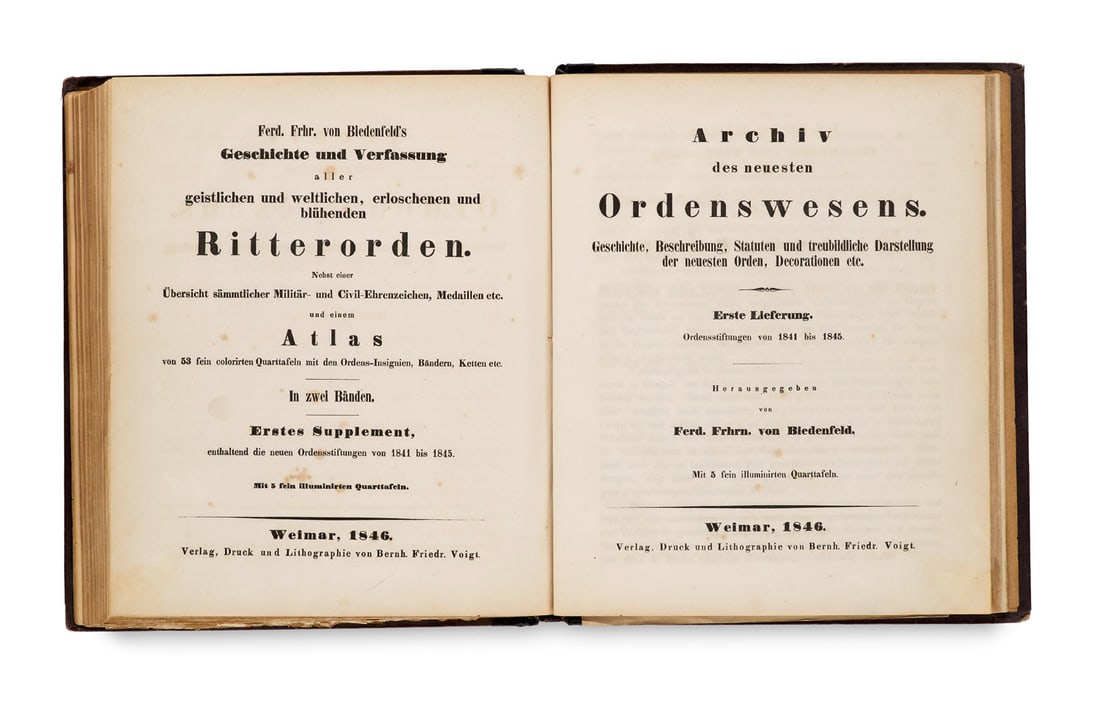 Biedenfeld, Ferdinand Freiherr von Geschichte und Verfassung aller geistlichen und weltlichen, (1 of 3)