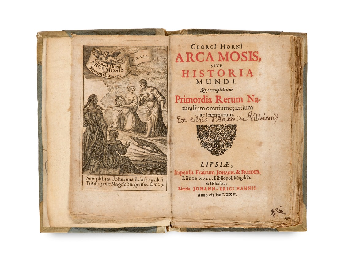 Horn, Georg Arca Mosis sive historia mundi quae complectitur primordia rerum naturalium omniumq, (1 of 1)