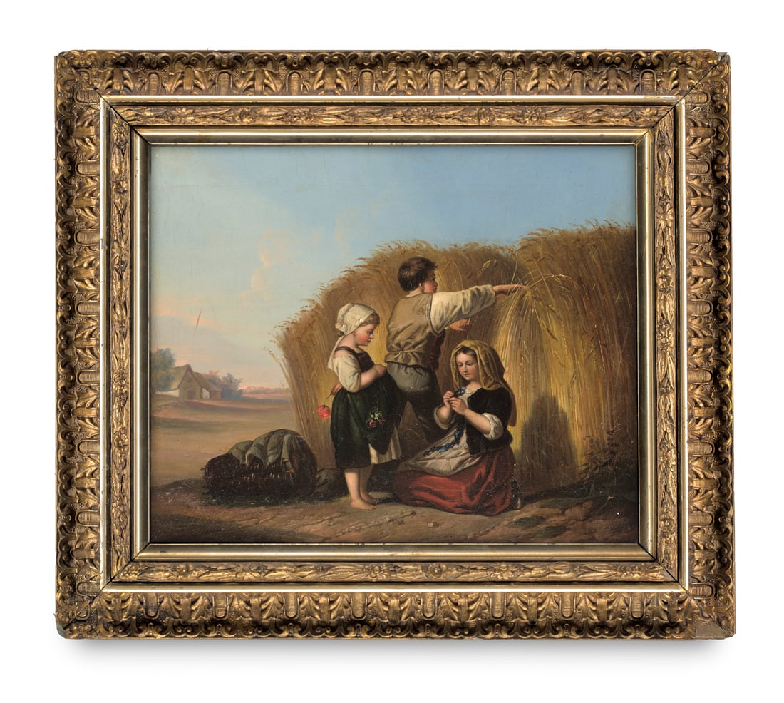 Bartsch, Zugeschrieben Gustav Bauernkinder. 19. Jahrundert. Öl auf Leinwand. 32,5 x 39,5 cm. (1 of 2)