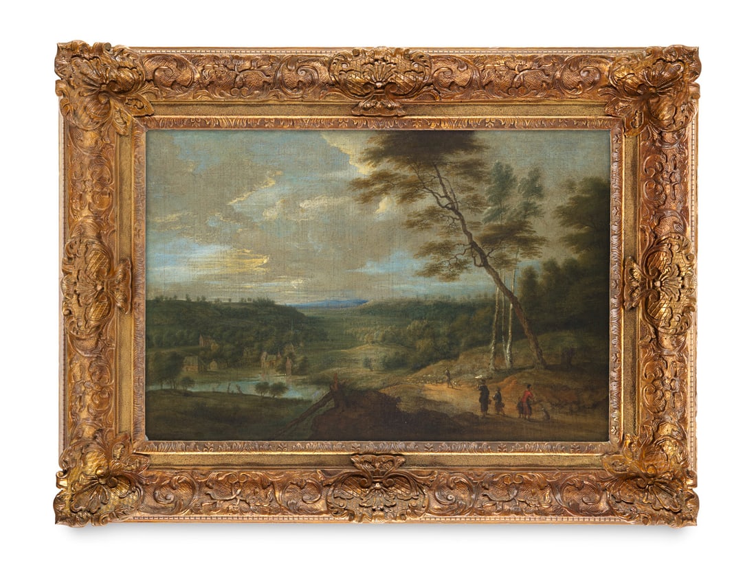 Umkreis Lucas van Uden Landschaft. Antwerpen, 17. Jahrhundert. Öl auf Leinwand. 50 x 74 cm. (1 of 2)