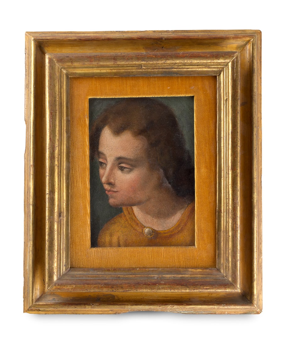 Italienisch, 17. Jahrhundert Brustbild eines Jünglings. Öl auf Leinwand. 26 x 19 cm. (1 of 1)