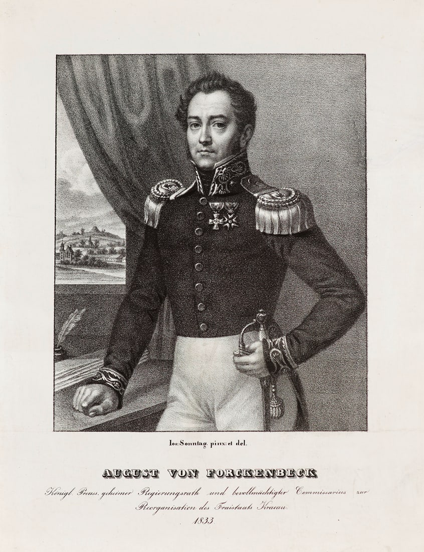 Sonntag, Joseph August von Forckenbeck. 1833. Kupferstich in Punktiermanier auf Velin. 23,5 x 19 cm (1 of 1)