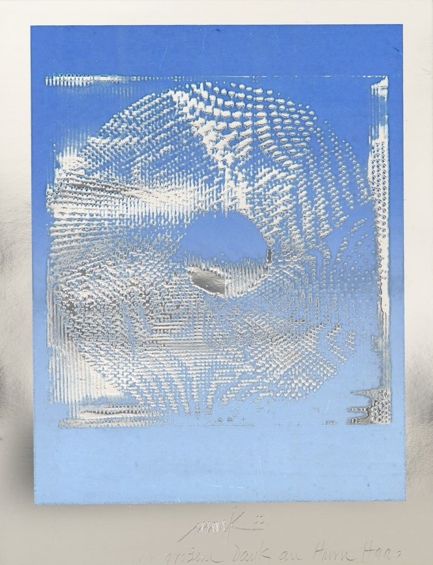 Heinz Mack Rotor. Um 1970. Farbserigraphie auf mit Aluminiumfolie beschichtetem leichten (1 of 1)