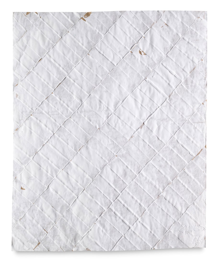 Herbert Zangs Reihung Diagonal. 1976. Acryl auf Backpapier. 62 x 50,5 cm. Signiert und datiert. (1 of 1)