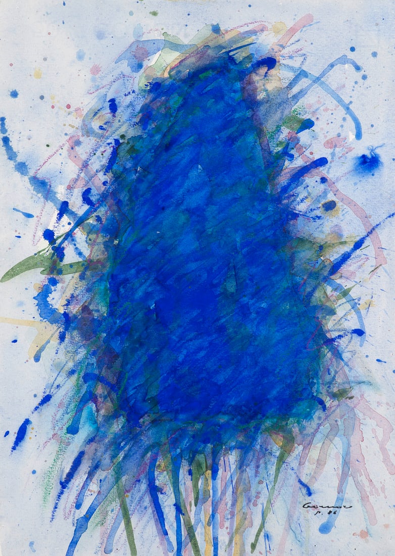 Bernd Berner o.T. (Flächenraum). 1986. Aquarell auf Fabriano-Aquarellpapier (mit Wz.). 35 x 25 (1 of 1)