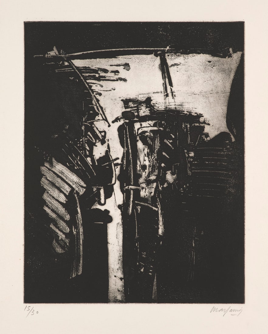 André Marfaing o.T. (abstrakte Komposition). 1965. Aquatintaradierung auf Arches Velin (mit. (1 of 1)